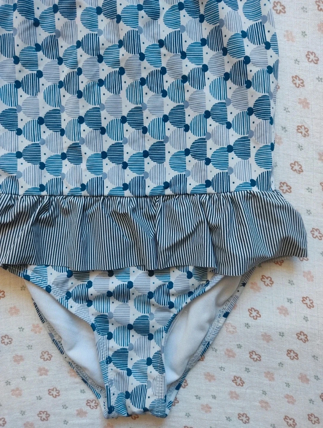 Maiô azul com peixes Obaïbi - Tamanho 3 anos - Muito bom estado – photo 3